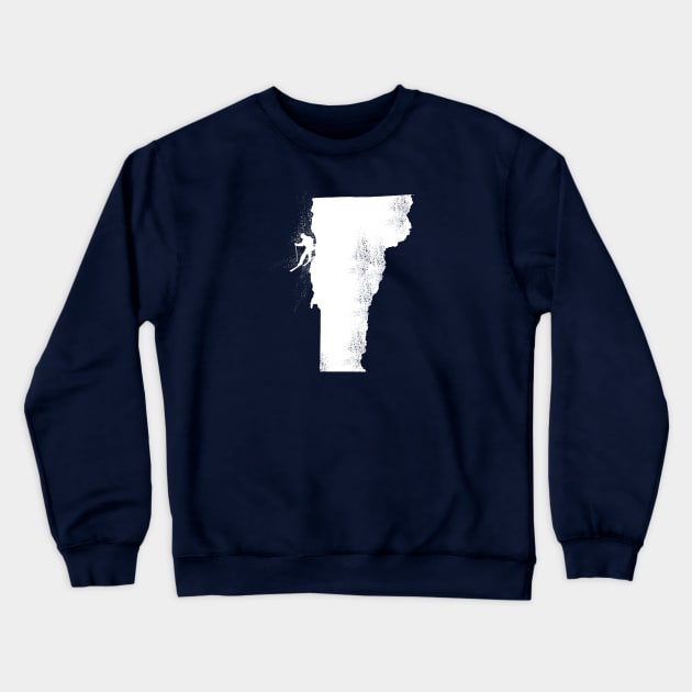 Ski Vermont Skier Crewneck Sweatshirt by HungryDinoDesign